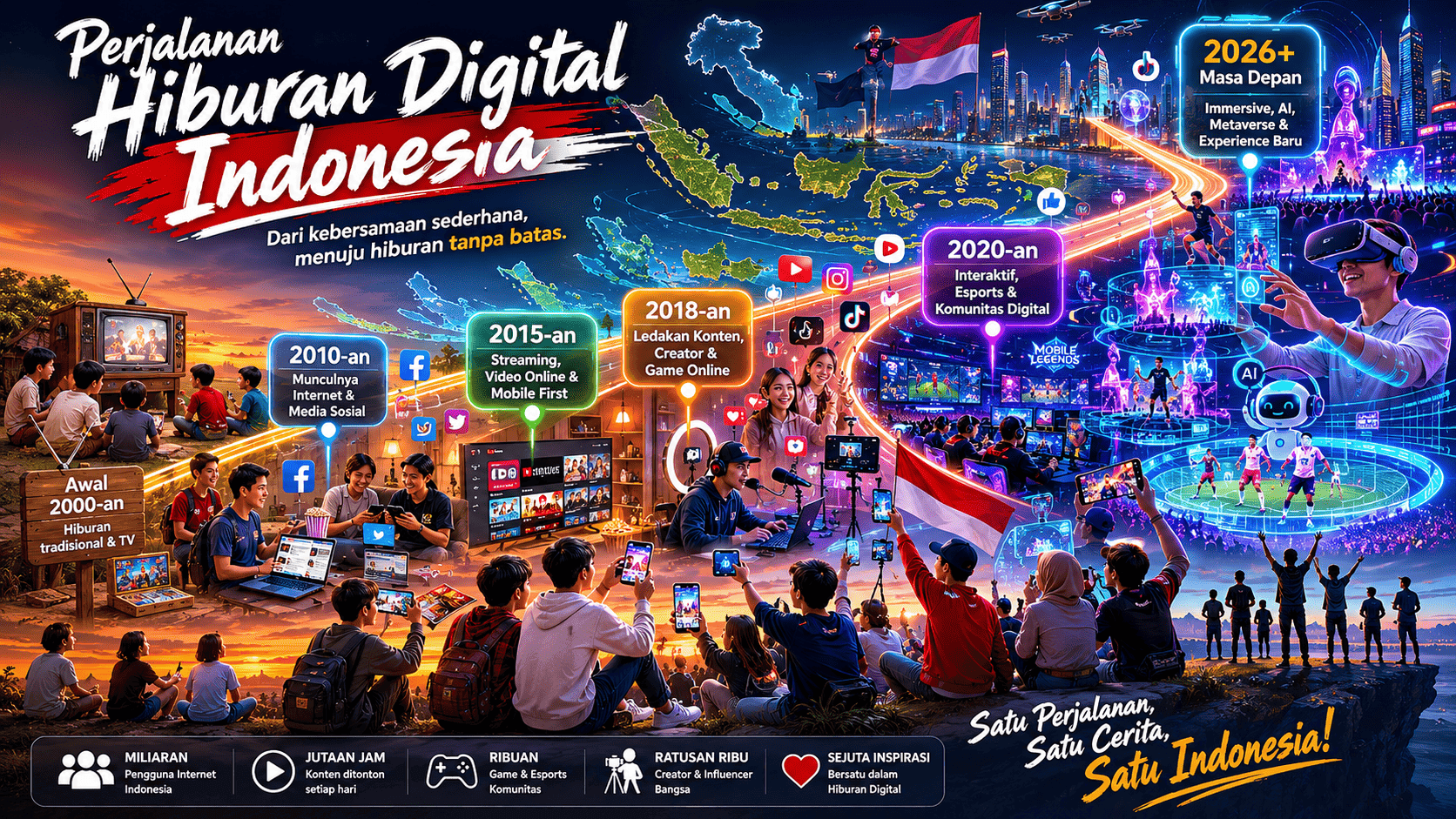 Perjalanan Hiburan Digital Indonesia